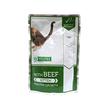NATURE’S PROTECTION KITTEN COMPLETE PET FOOD FOR YOUNG KITTENS WITH BEEF 100G