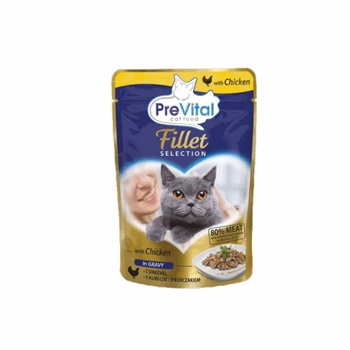 PREVITAL CAT ADULT POLLO FILETTINI IN SALSA BUSTA 85g