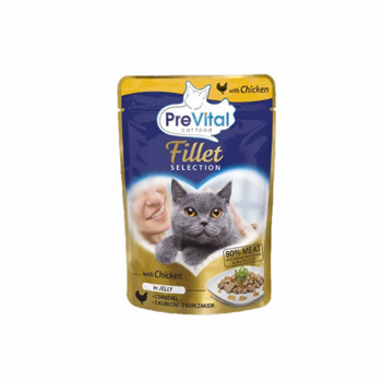 PREVITAL CAT ADULT POLLO FILETTINI IN GELATINA BUSTA 85g