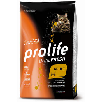 PROLIFE CAT DUALFRESH ADULT MANZO E POLLO 1,5 KG