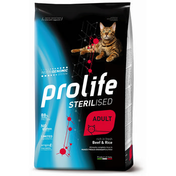PROLIFE CAT ADULT STERILIZED MANZO/RISO 1,5Kg