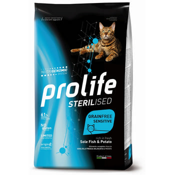 PROLIFE CAT ADULT STERILIZED GRAIN FREE SENSITIVE SOGLIOLA 400g