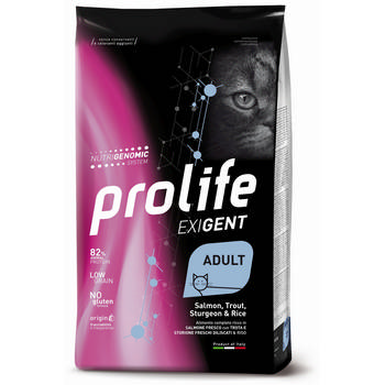 PROLIFE CAT ADULT EXIGENT SALMONE/TROTA/STORIONE 400g