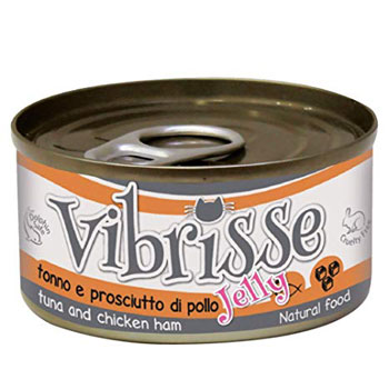 VIBRISSE CAT JELLY TONNO E PROSCIUTTO DI POLLO 70g
